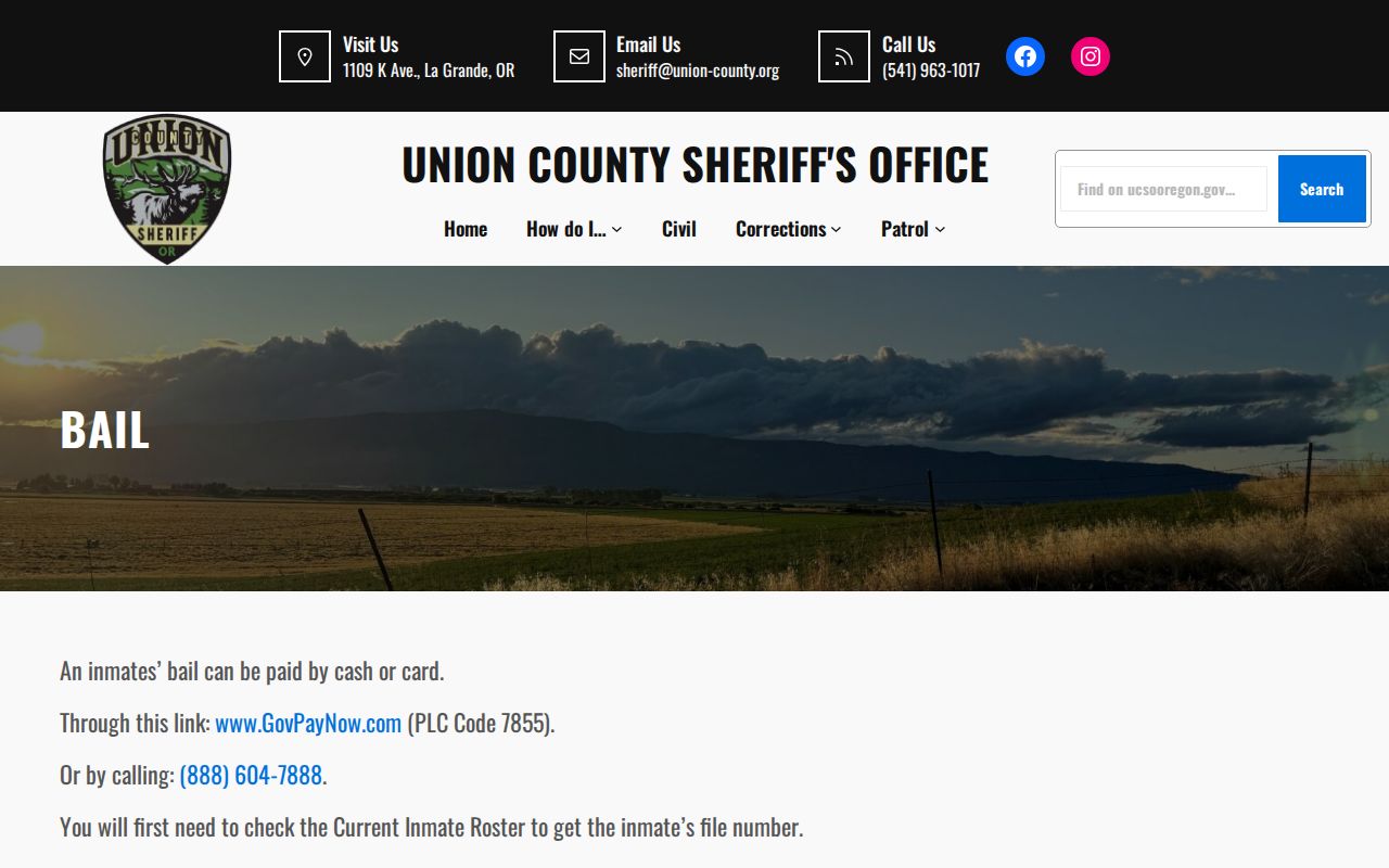 Union County bail payment information compared with confirmed inmate release